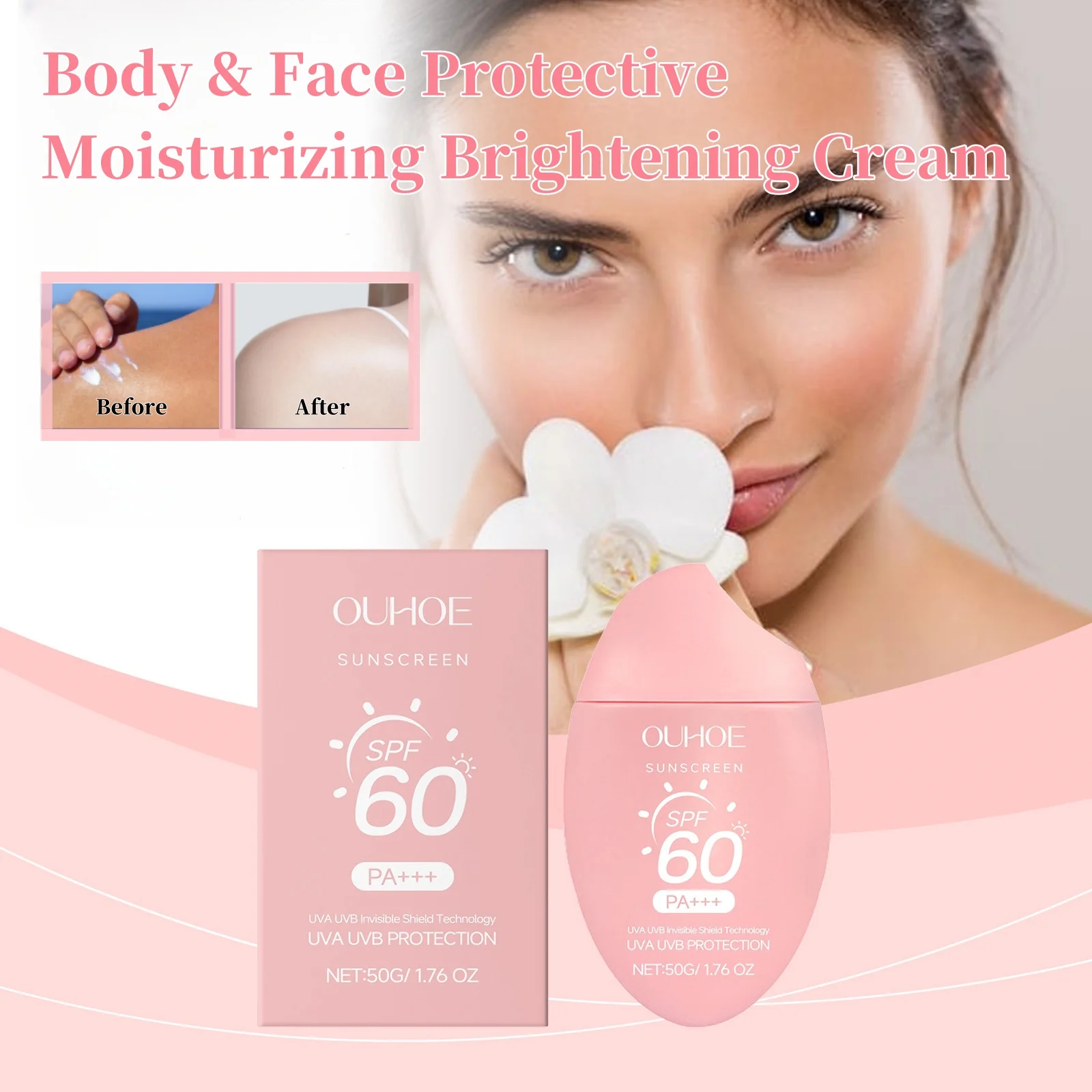 

Niacinamide UV Defense Cream Quick Shield Moisturizer with Brightening Radiance Outdoor Face Protection Moisturize Non-Greasy