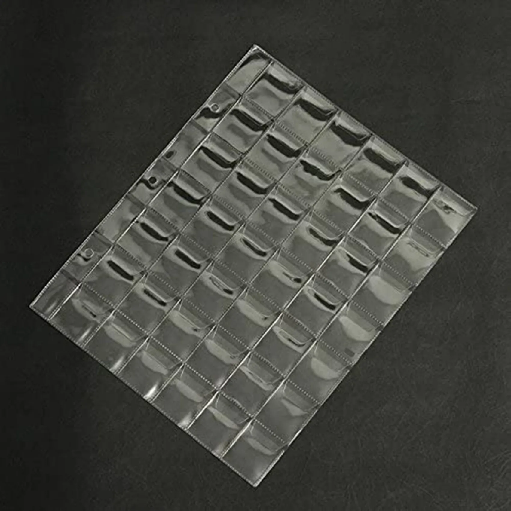 A19F-20 PCS 42 Pockets Clear Coin Holders Folder Sheets Storage Cash Money Collection Album Creative PVC Albums Collecting