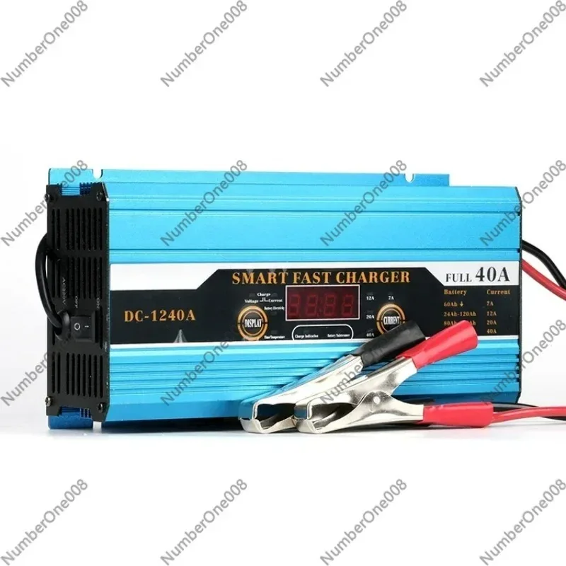 

Автоматическое интеллектуальное зарядное устройство 12В 40А, портативный автомобильный зарядник с функцией поддержания заряда и пусковым устройством для легковых и грузовых автомобилей