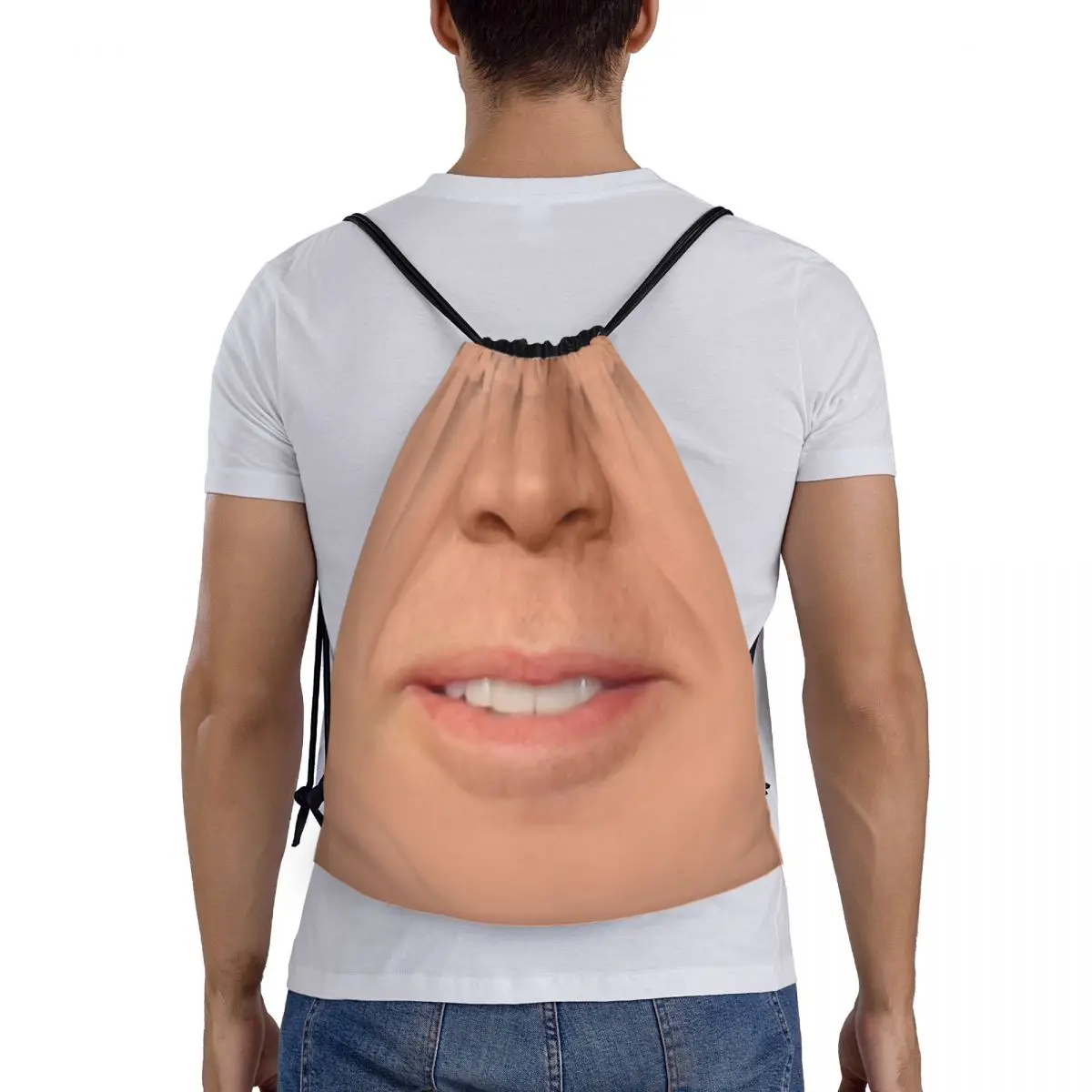 Drawstring Sports Gym Bag, Nicolas Cage, engraçado Meme Shopping mochila, homens e mulheres