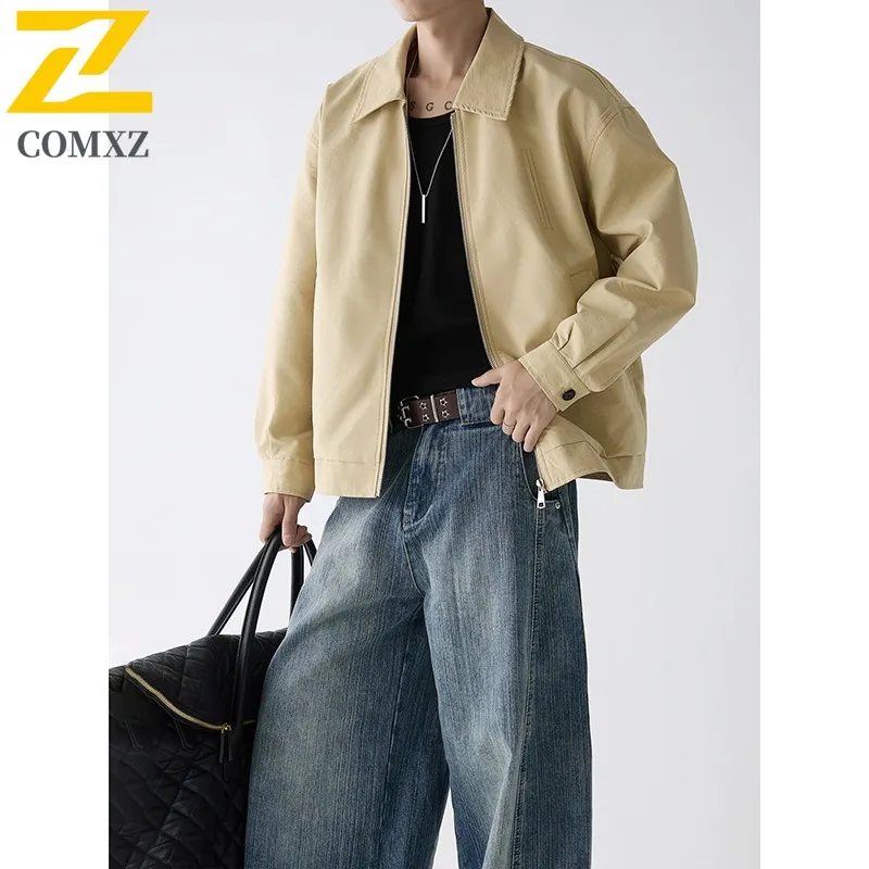 

COMXZ Unisex Fashion Versatile Jacket 2025 Autumn New Classic Retro Tibetan Hong Kong Style Trendy Coat Top Lightweight Comfort