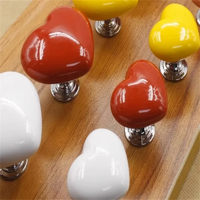 Toilet Press Button Colorful Heart Shape Toilet Presser Lovely Button Creative Water Tank Push Switch Bathroom Toilet Decoration