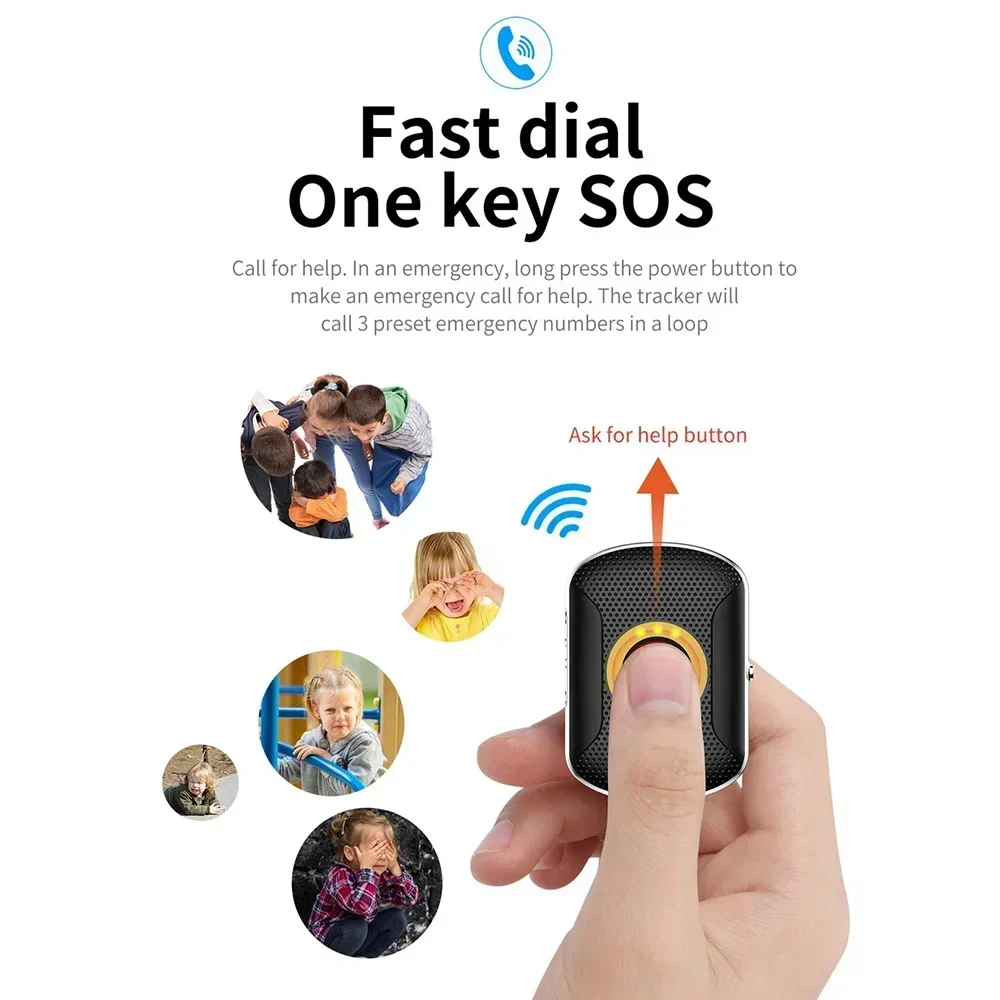 4G GPS Tracker Waterproof Pet GPS Tracker Dog Tracking Collar Mini Cat Anti-Lost Alarm Locator Key Finder SOS Smart Kids Locator view 5