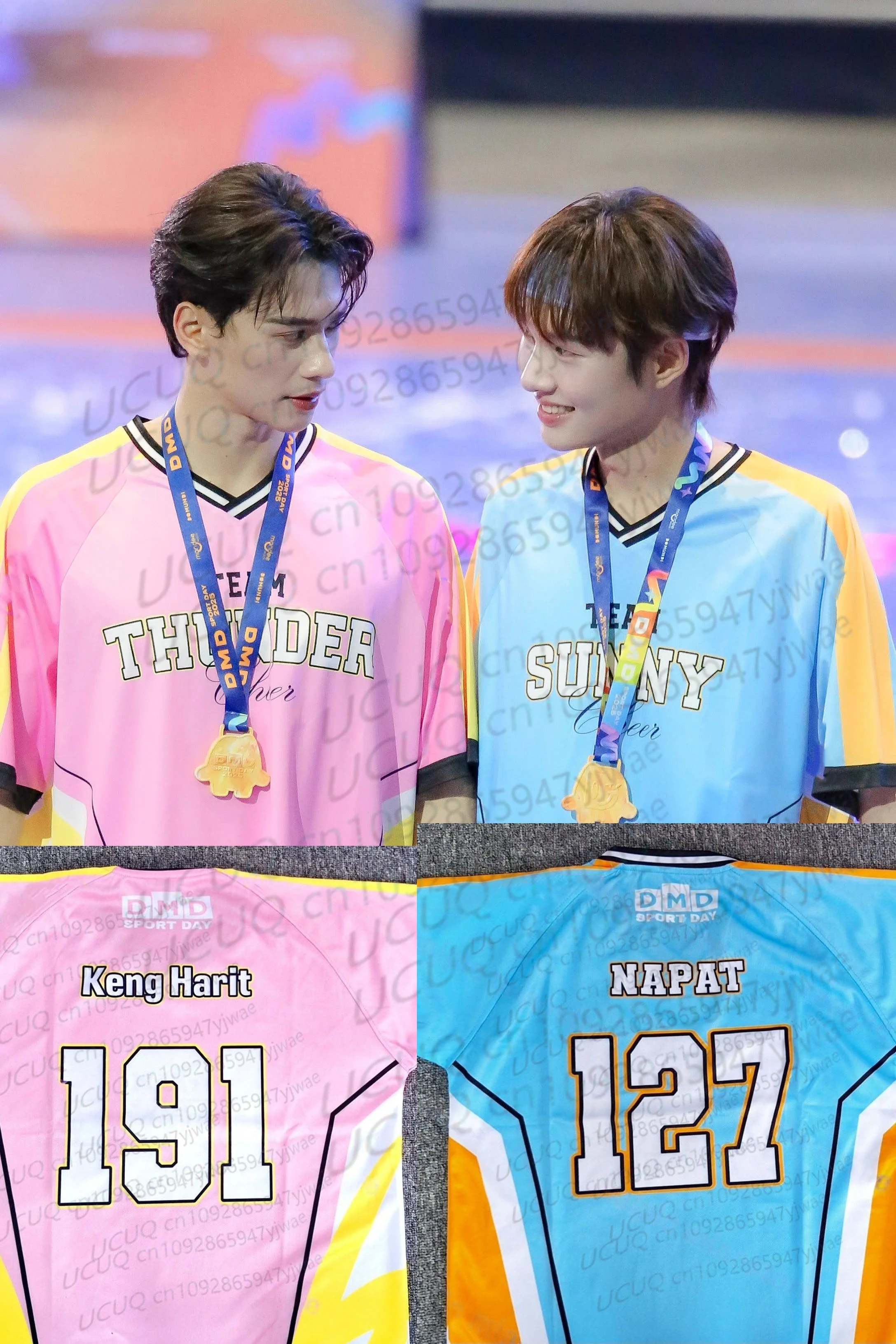 Summer Men's Women's DMD Sport Day Thailand Domundi Sport Mesh Jersey Keng Harit&Napat Fashion Streetwear Couple T-shirts