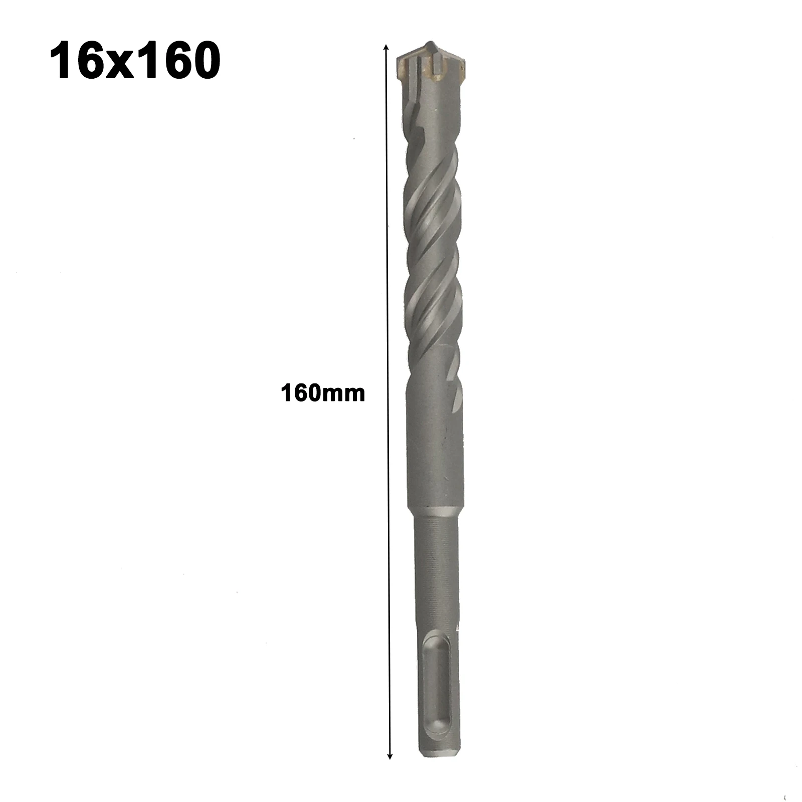 Broca de martillo SDS p-lus de 4 flautas, 6, 8, 10, 12, 14, 16mm, 160mm, Extra larga para bloques de ladrillo de hormigón, mampostería de piedra y granito