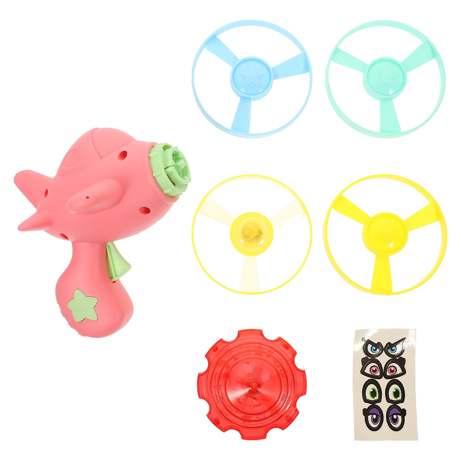 1 Set Glowing Flying Disc Fish Shape Outdoor Saucer For Kids Children Launcher Plaything Cartoon Design Durable Plastic Fun