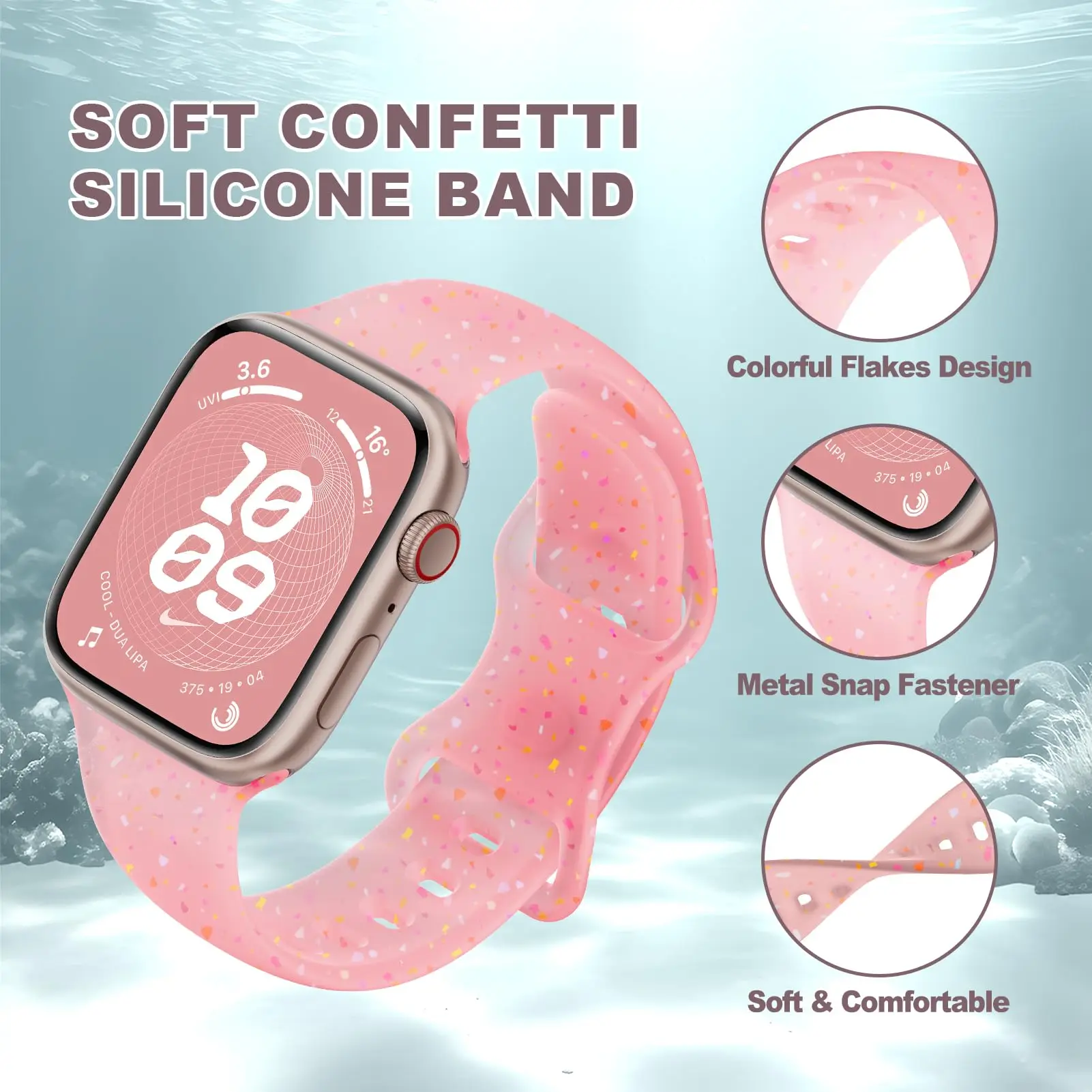 Silicone Strap For Apple Watch Band 46mm 44mm 45mm 42mm 40mm 41mm 49mm 38mm Sport Bracelet iWatch Series Ultra 2 10 SE 9 8 7 6 5