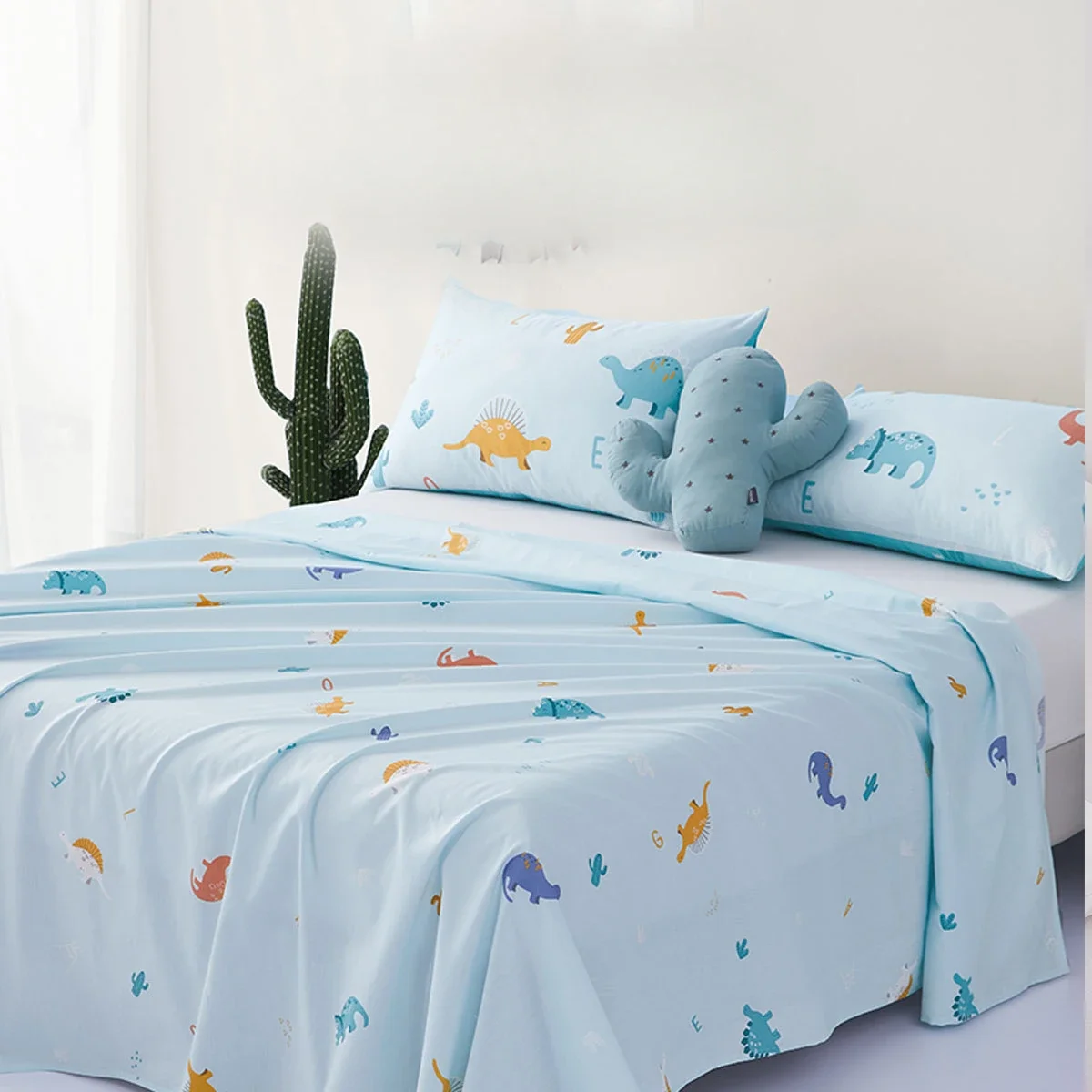 Cotton antibacterial sheet single piece Class A children's cartoon pure cotton quilt single bedding