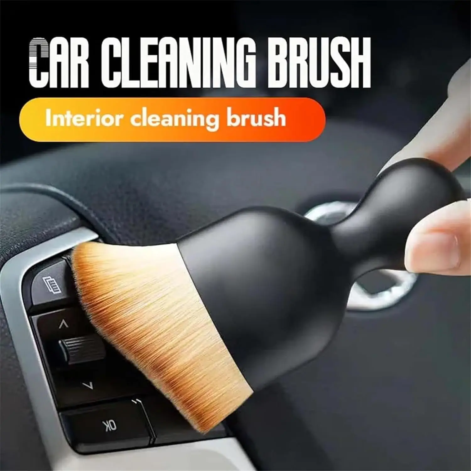 Woolbrooch Car Brush, Woodbroch Car Brush, Cityheroz Dusting Brush, Car Interior Dust Sweeping Soft Brush, Small Brush for Car I