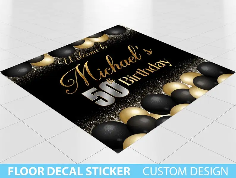 

Custom Floor Decal sticker, Removable Sticker, Vinyl Floor Banner, DIY Banner Sticker Decal Removable, Birthday Party Decor, Dec