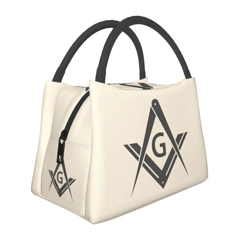 

Custom Freemason Logo Thermal Insulated Lunch Bags Masonic Mason Freemasonry Lunch Container for Outdoor Storage Meal Food Box