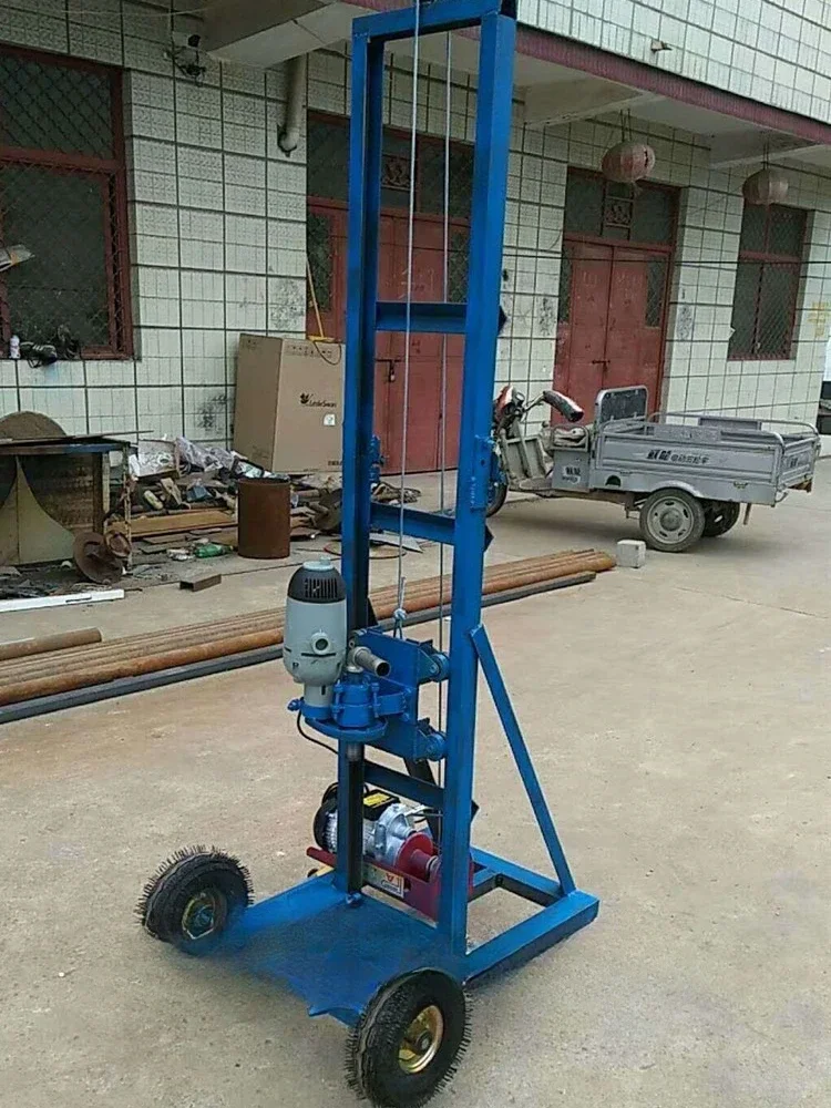 

Well drilling equipment drilling machine drilling machine for home small 100 meters indoor automatic lifting folding water well