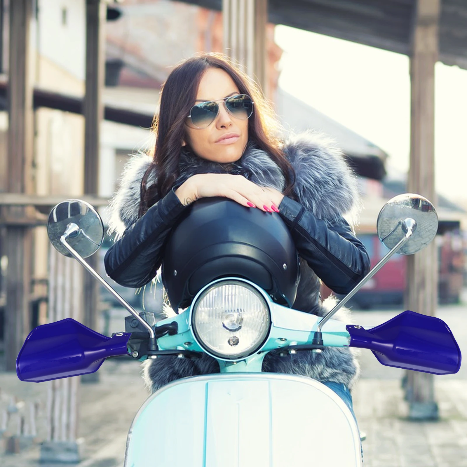 

2pcs Motorcycle Windshield H Gloves Protector Guards Durable Plastic Multifunctional Easy Installation Wind Dust