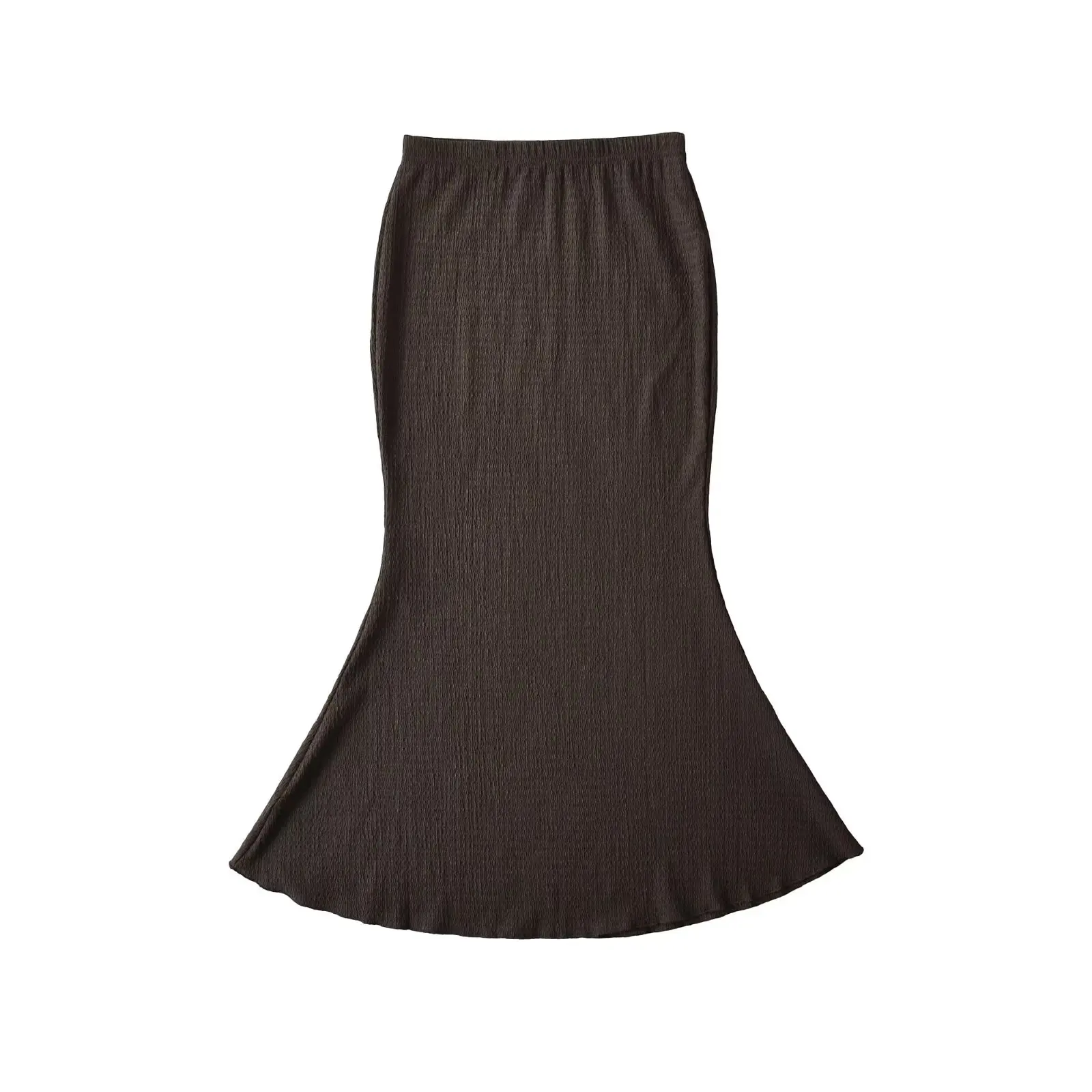 تنورة نسائية عالية الخصر ذات ذيل رفيع وقصة ضيقة ومطاطة كاجوال للشارع بلون نقي ومتعددة الاستخدامات تنورة للجسم للسيدات #3