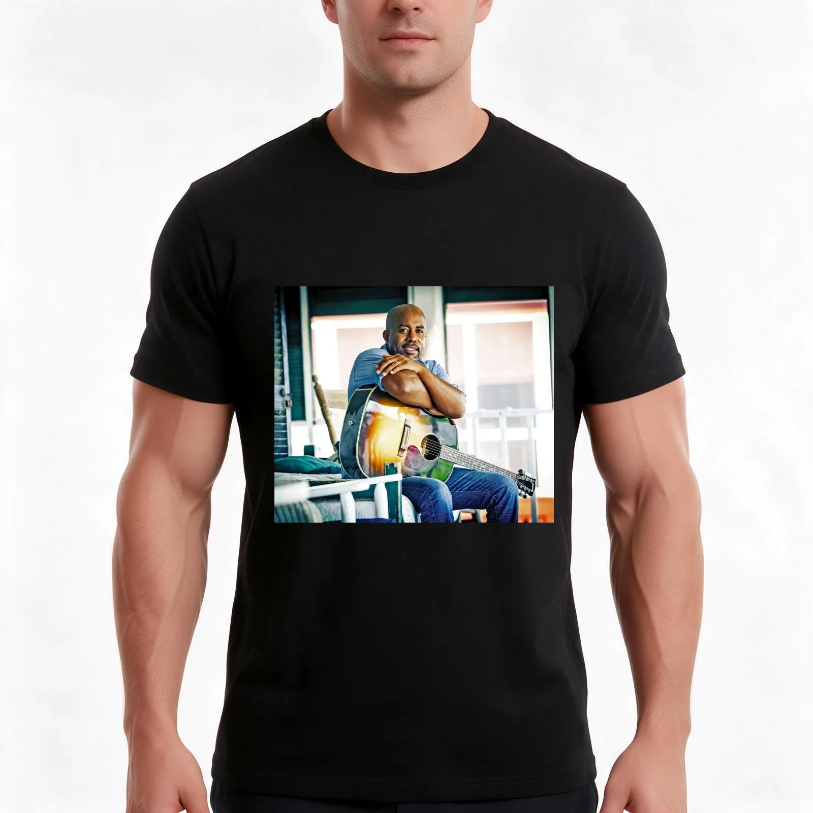 bar1 darius bar rucker rich tour T-Shirt, Summer Casual Cotton Tee, Oversized Streetwear Tops, Vintage Graphic Print