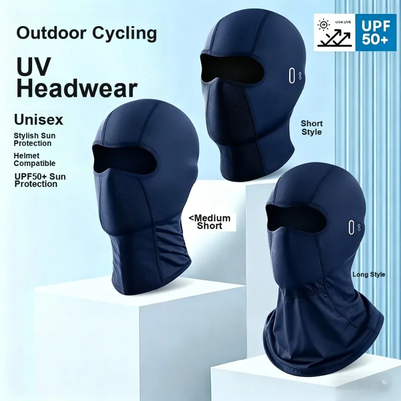 Cycling Sun Protection Headgear Ice Silk Sweat Absorbent Quick Dry Face Cover Neck Gaiter for Summer Outdoor Sports Motorcycle