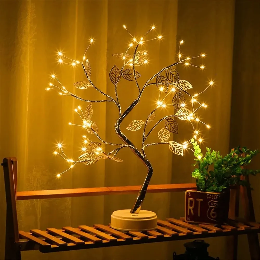 Tree LED Light USB or battery Table Lamp Adjustable Touch Switch DIY Artificial Xmas Tree Fairy Night Light Home Decoration