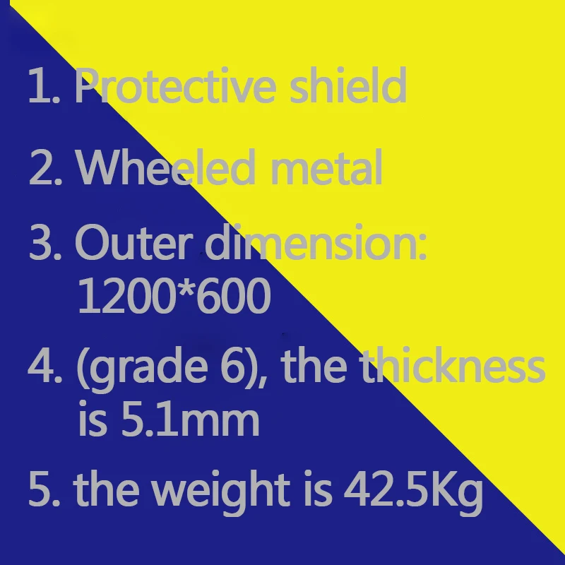 6 level protection wheel type metal steel shield with window shield manufacturers supply