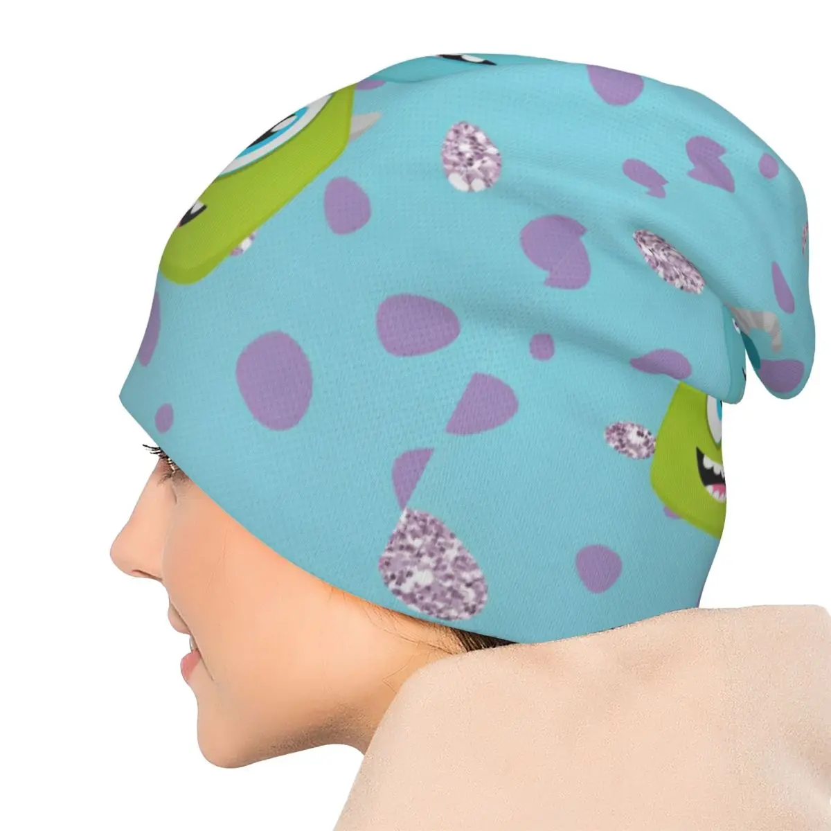 หมวกแก๊ปวินเทจลายหัวกะโหลก James P. Sullivan และ Mike Bonnet สไตล์สตรีท สำหรับผู้ชายและผู้หญิง ให้ความอบอุ่น ใช้ได้สองแบบ