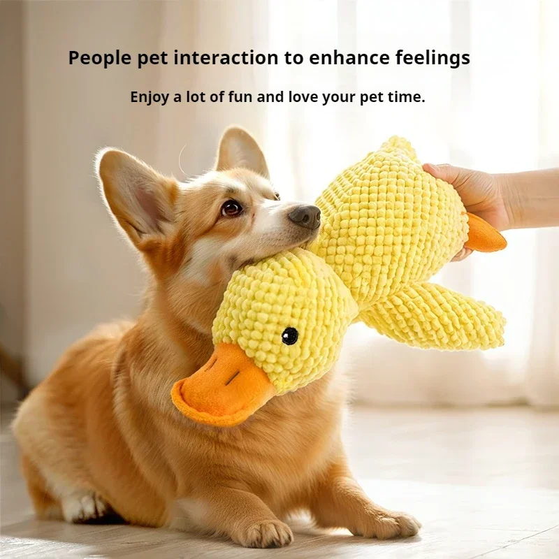 

Pet Cat and dog toys plush companion sleeping duck bite resistant teeth grinding sound relief duck sound pet toy