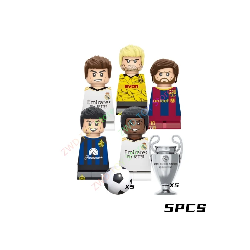 Sport Star Figure Serie Pallavolo Rugby Hockey su ghiaccio Calcio Basket Star Building Block Set Assemblare Mattoni Giocattolo Regali