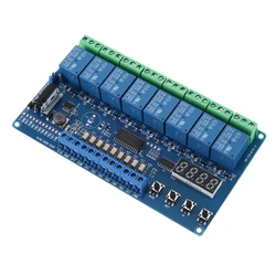 Dc 8V-36V 8-Channel Module 8-Channel Multifunction Time Delay Relay Interface Board Module With Light Couple Red Display