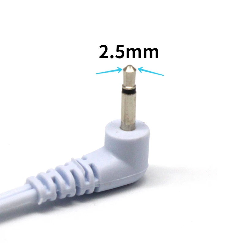 2/4Button Electrotherapy Electrode Lead 2 Ear Clips 2.5/3.5mm Jack Shock Wires Cable for TENS Therapy Machine Massager Plug