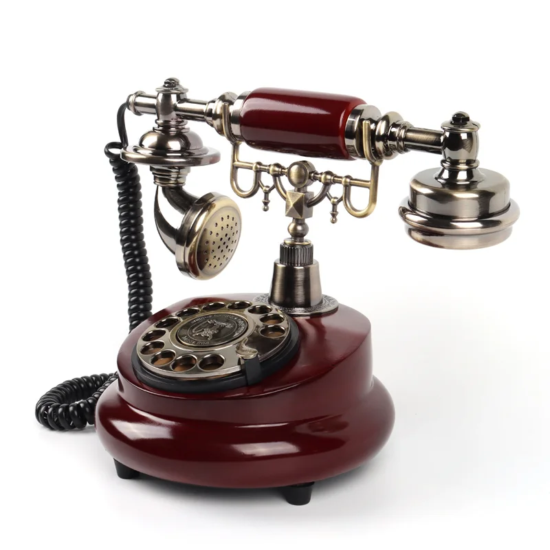 Hot Nostalgic Antique Phone Voice Recorder Retro Turntable Recorder Landline Phone