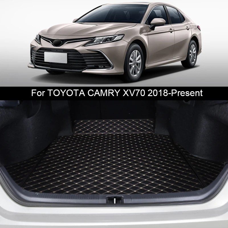 

1pc Car Custom Rear Trunk Mat Anti-Dirty For Toyota Camry XV70 Hybrid2018-2025 Leather Waterproof Cargo Liner Pad Auto Accessory