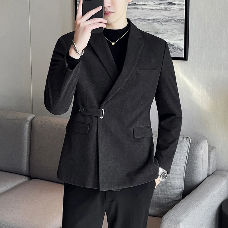 2023 Brand Clothing New Autum Coat Mens Tuxedo Fashion Casual Suit Jacket Stage Men\'s Business Blazers Costume Homme S-3XL