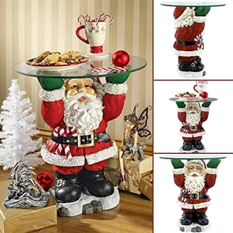 Christmas Santa Clau Snack Tray Rack Fun Christmas Party Decorations Durable Easy To Use 21 X 15Cm