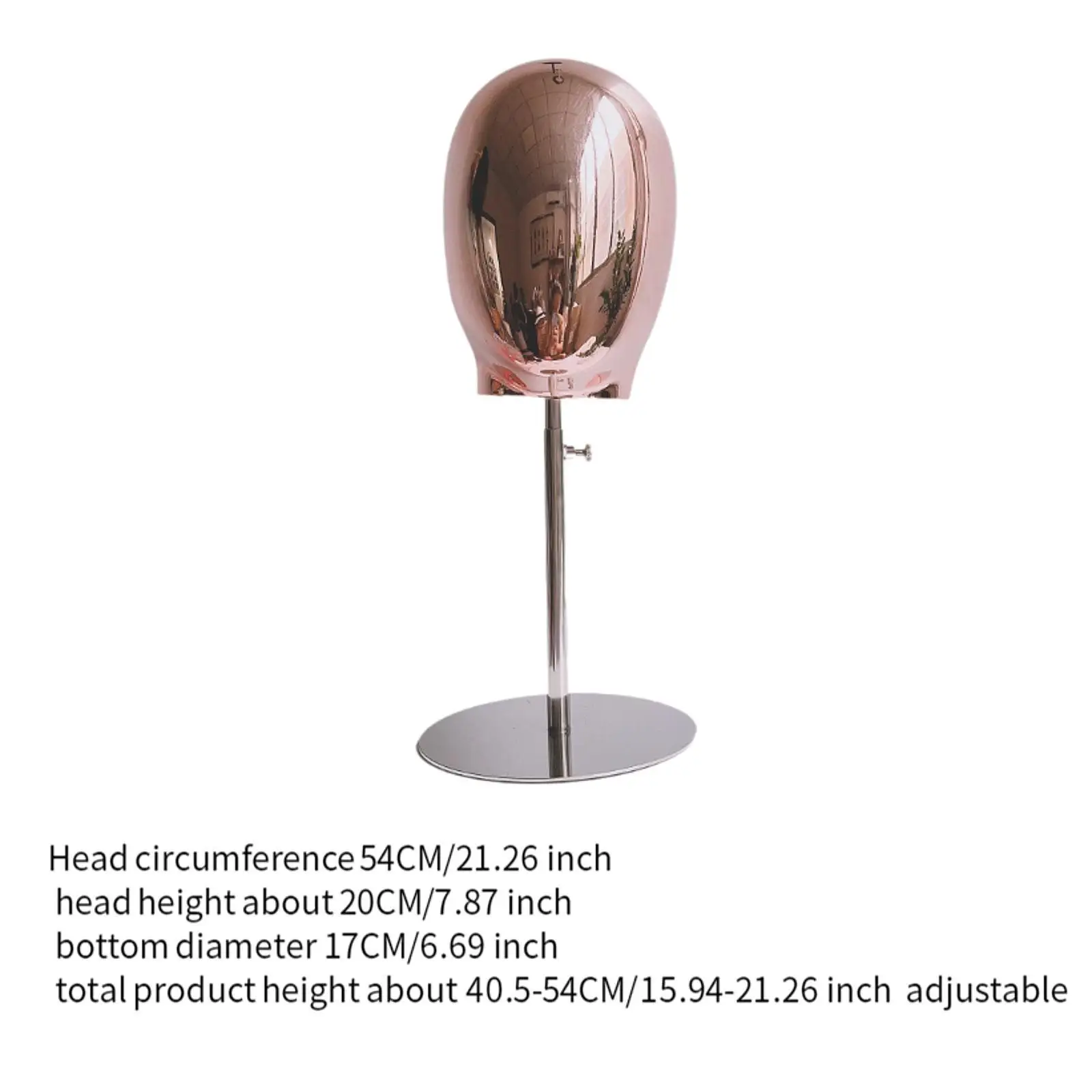 Mannequin Head Height from 15.94-21.26inch Desktop Manikin Head Wig Display for Cap Headdress Wig Salon Hairdresser Training