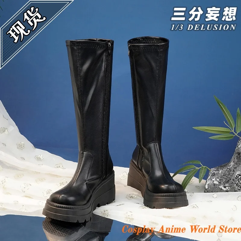 

In stock Male Universal Cosplay Shoes long boots Prop shoes Halloween Party Role Play Shoes