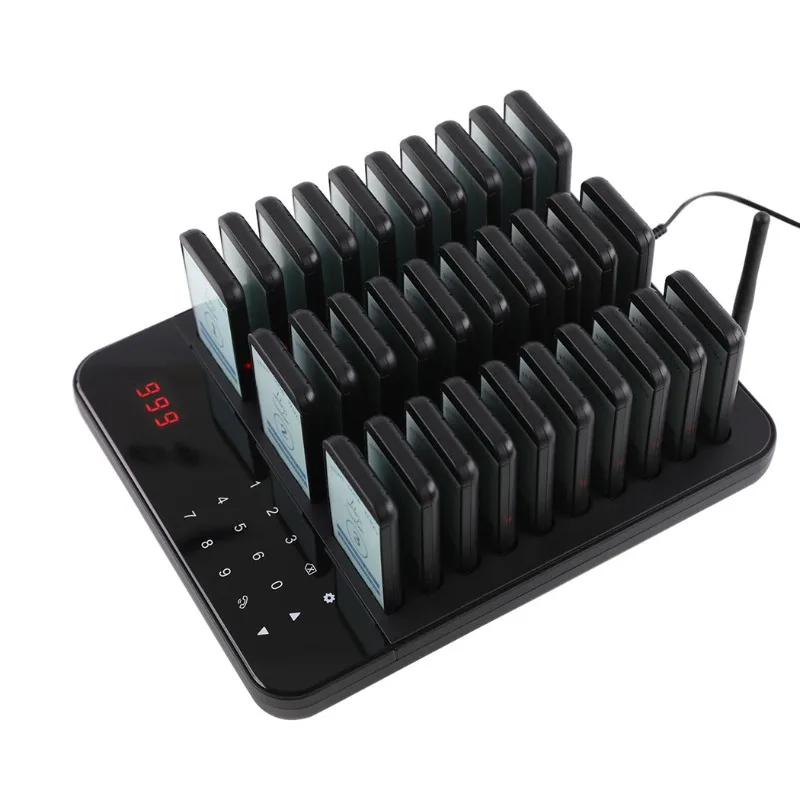 Wireless Restaurant Pager System Waterproof Queue Paging Calling System for Coffee Dessert Shop Food Truck