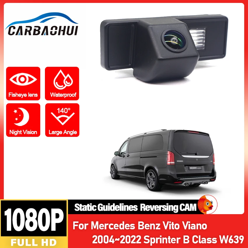 140 Degrees CCD Car Rear View Reversing parking Camera For Mercedes Benz Vito Viano 2004~2022 Sprinter B Class W639 Waterproof
