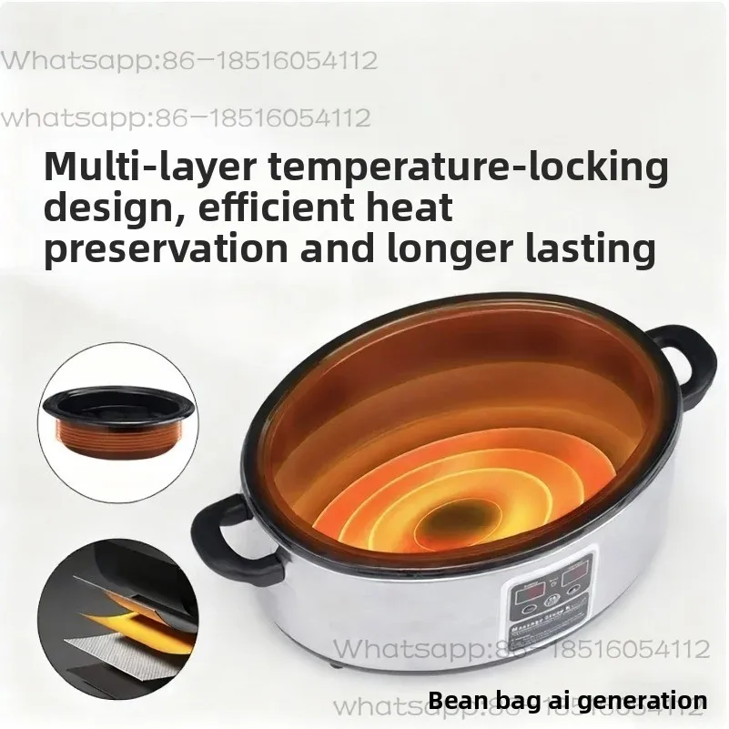 

Digital Touch Screen Constant Temperature Hot Stone Massager, Constant Temperature Controlled Hot Stone Hot Compress Device