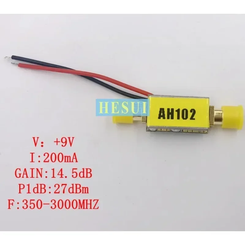 AH102 350-3000MHz medium power RF amplifier module fixed gain 13dB single power supply