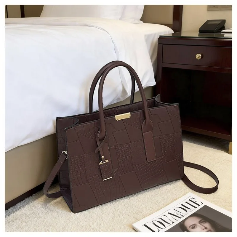 

High End Popular Elegant Tote Bag Women Classic Leather Casual Simple Vintage Trendy Designer Bag