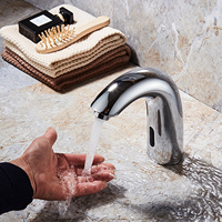 Bymaocar Contactless Infrared Sensor Cold Faucet Automatic Bath Kitchen Vanity Faucet with Anchor
