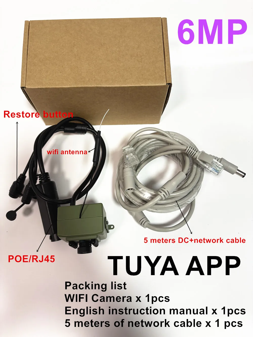 6MP 4MP POE 2K Tuya Mini Draadloze WiFi IP Camera Vogelkooi IRCUT Nachtzicht Klein Formaat Vogelnest Home Security CCTV Smart Leven