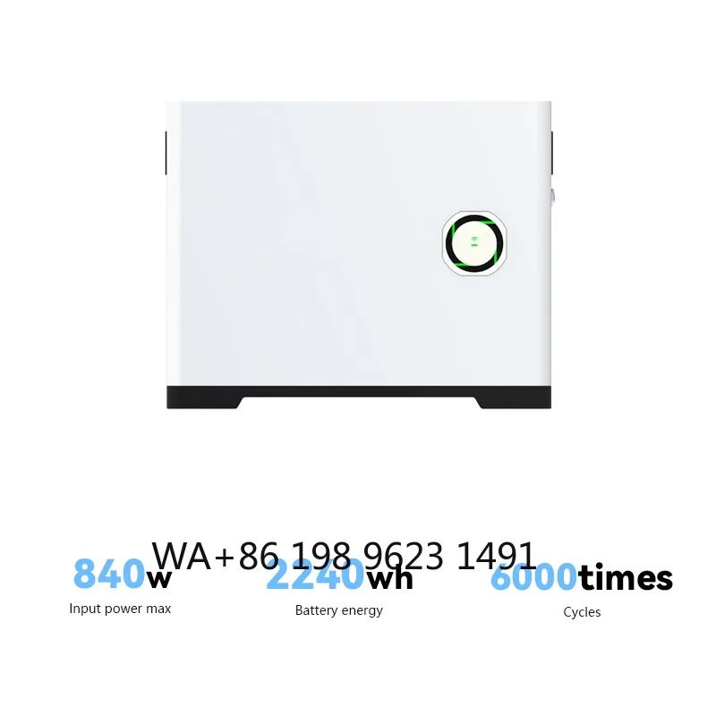 Stackable Micro Battery Balcony Solar Storage IP65 LiFePO4 840W Plug-and-Play Wall-Mounted