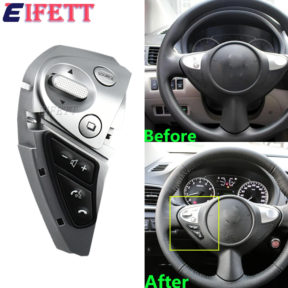 The Left Side Steering Wheel Control Button For Nissan Sylphy 2016 2017 2018 2019 Volume Phone Control Switch