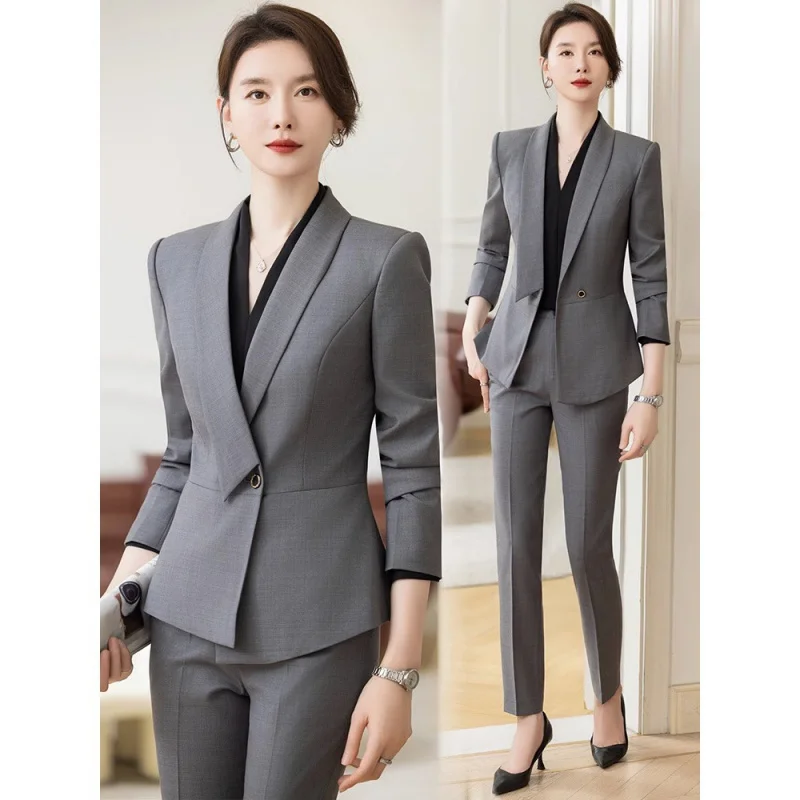 High-End Professional Suit for Women, Fashionable and Elegant Goddess Blazer, Workplace Uniform, Jewelry Store Formal Workwear