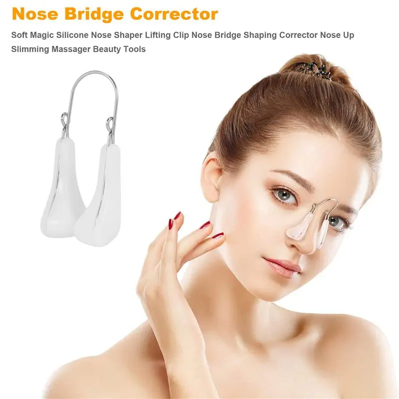 A76G-1 Pc Soft Magic Silicone Nose Shaper Lifting Clip Nose Bridge Shaping Corrector Nose Up Slimming Massager Beauty Tools