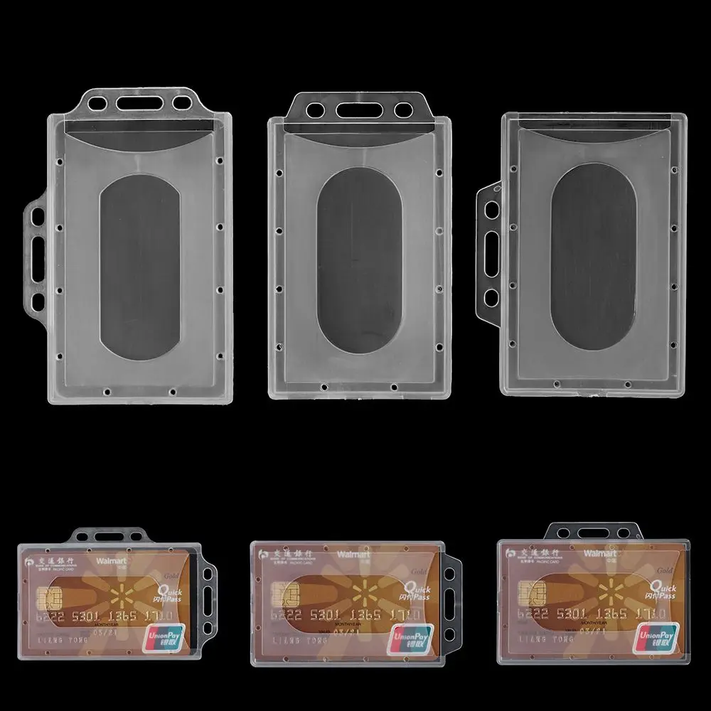 Portable Practical ID Business Case Office School Protector Cover Badge Card Sleeve Work Card Holders ID Card Pouch Name Card