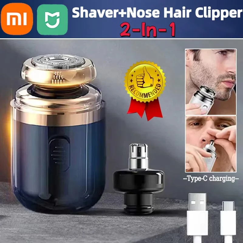 Xiaomi MIJIA Portable Electric Shaver Nose Hair Trimmer 2-in-1 Rechargeable Men\'s Nose Hair Removal Shaver New Style Knife Razor