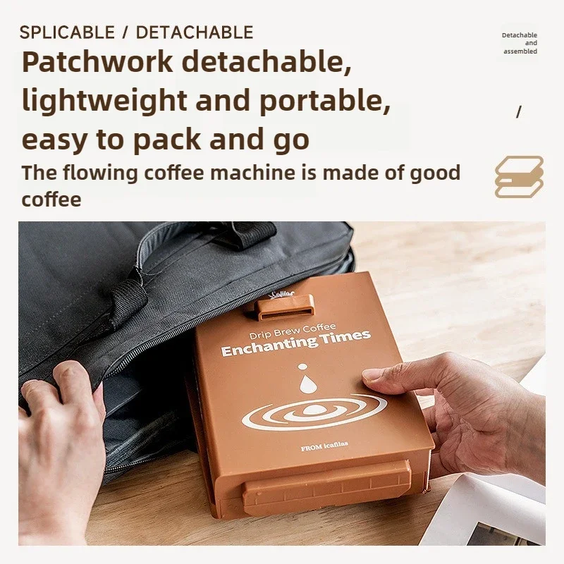 110V-240V Capsule Coffee Machine Portable Portable Household American Semi-Automatic Grinding Integrated Drip Coffee Machine