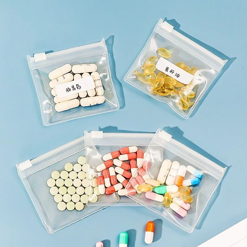 

6 шт. многоразовая аптечка с застежкой-молнией, сумка для хранения ювелирных изделий, водонепроницаемая и пылезащитная сумка для хранения лекарств, дорожные аксессуары