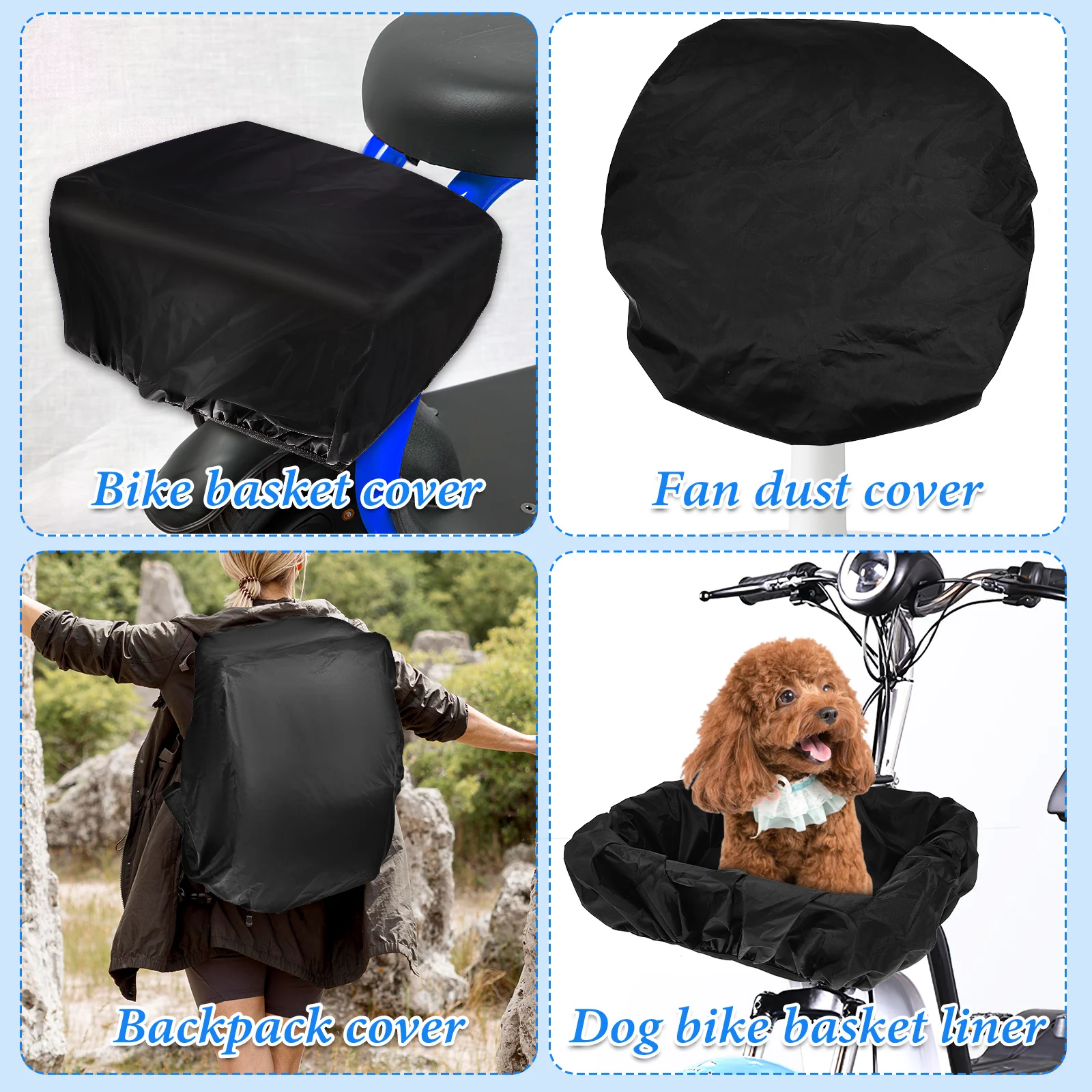 

2 Pcs Rain Cover Covers Basket Bike Protective Liner for Accessory Sleeve Motorcycle