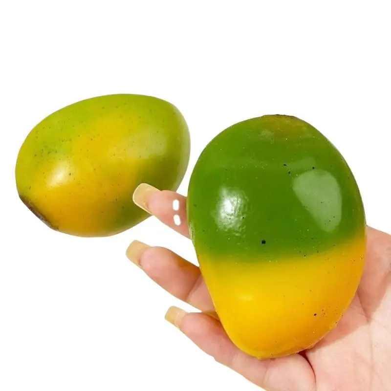 Soft Temperature‑Sensitive Mango Squeeze Ball Toy Color‑Changing Hand Fidget Toy Stress Relief Relaxing Party Holiday Present Fo